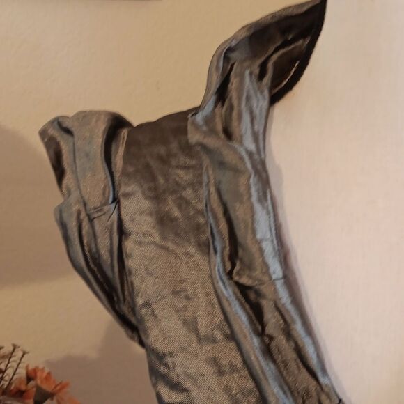 Nicole Miller Dark Bronze Bodycon Dress. Ruched. - Picture 3 of 10